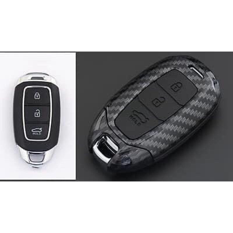 Ốp chìa khoá cacbon của xe Accent 2018-2019 và Kona 2018-2019