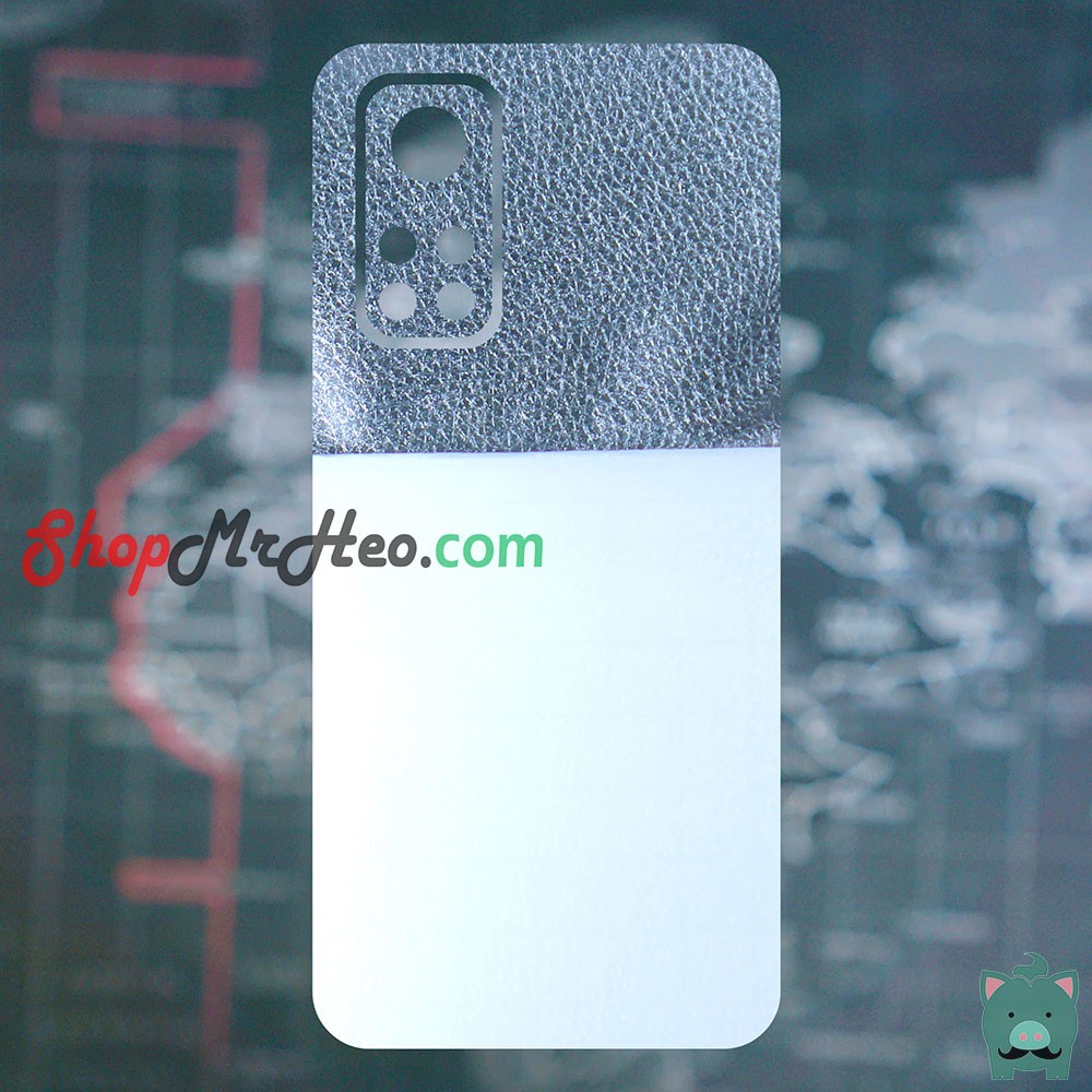 Skin Dán Mặt Sau Lưng Vân 3D Xiaomi Mi 10T - Mi 10T Pro 5G - Carbon, Hình Hộp, Nhám, Vân Da
