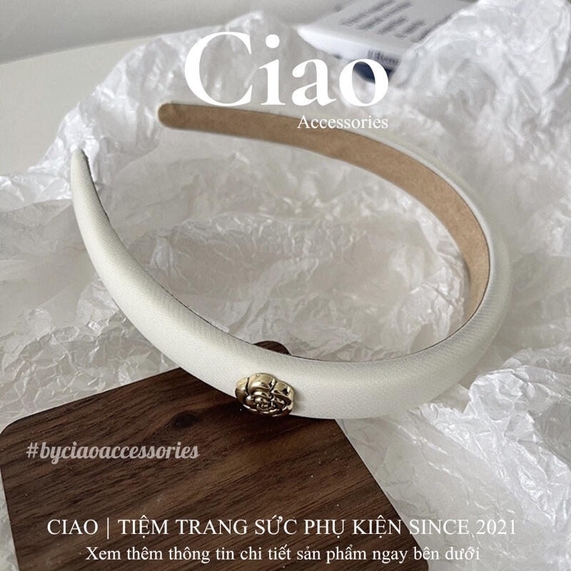 [HOẢ TỐC 1H] Băng đô/ Cài tóc thiết kế đính charm phong cách sang trọng mã 11 Ciao accessories