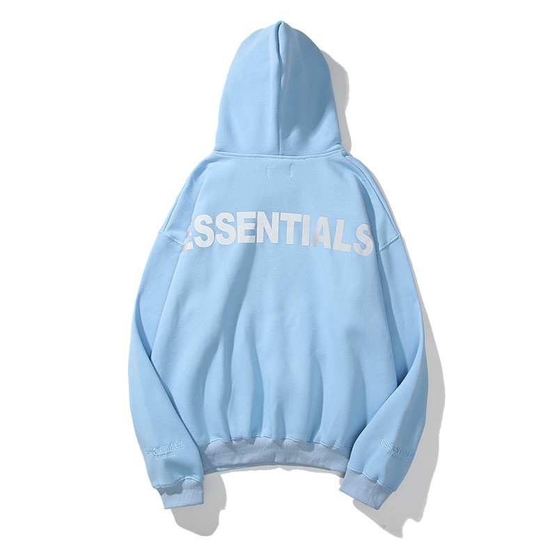 Áo khoác hoodie nam nữ Essentials phản quang, xanh dương