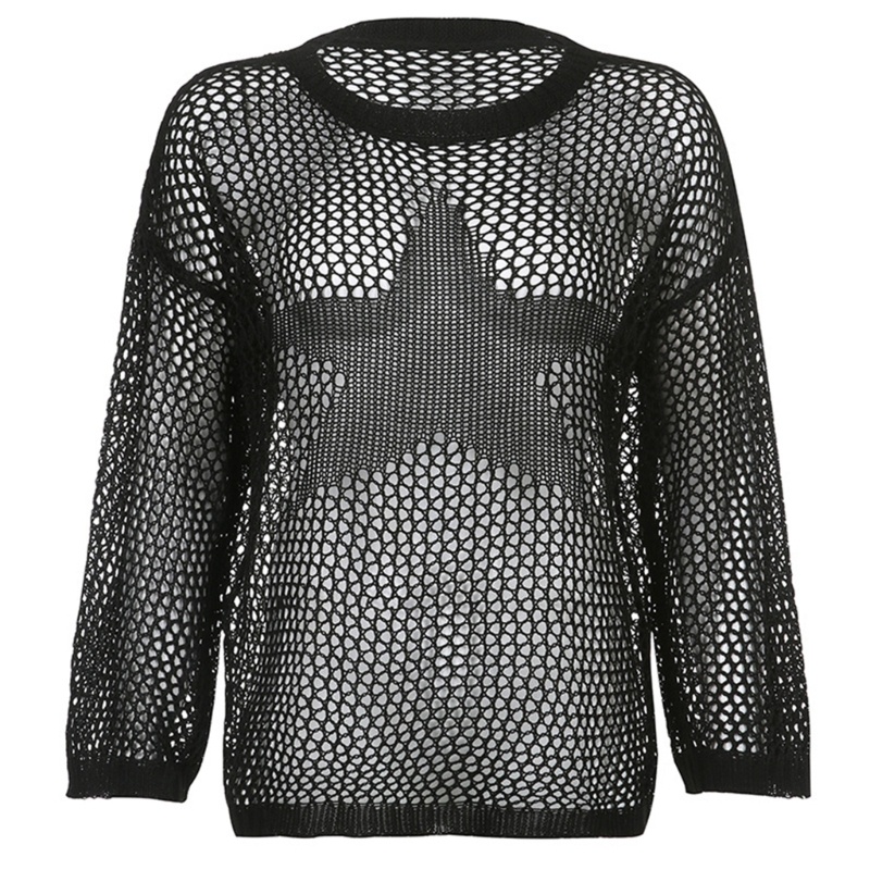 Xiangbao Áo Thun Lưới Chui Đầu Thời Trang Nữ