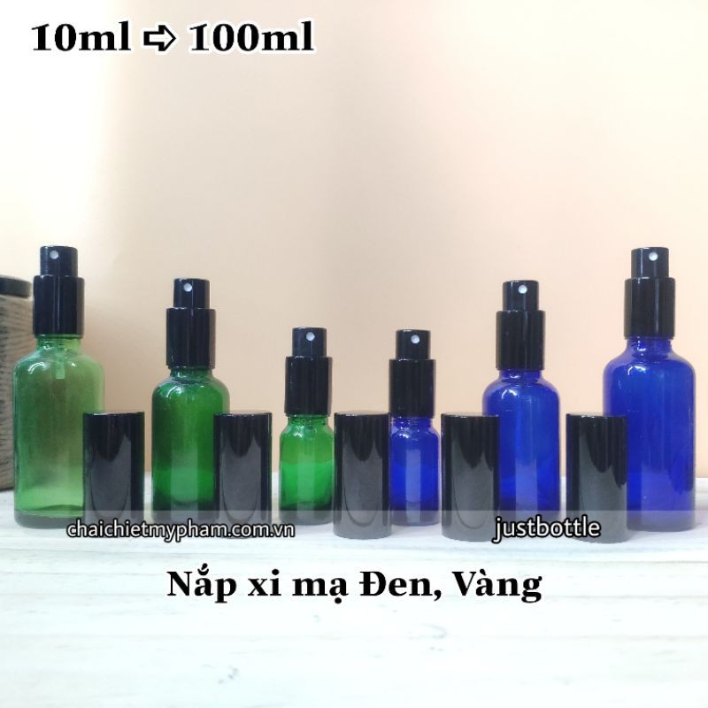 CHAI THỦY TINH XỊT PHUN SƯƠNG 10ml 15ml 20ml 30ml 50ml 100ml, LỌ CHIẾT MỸ PHẨM nhỏ DẠNG XỊT ĐỰNG TINH DẦU NƯỚC HOA