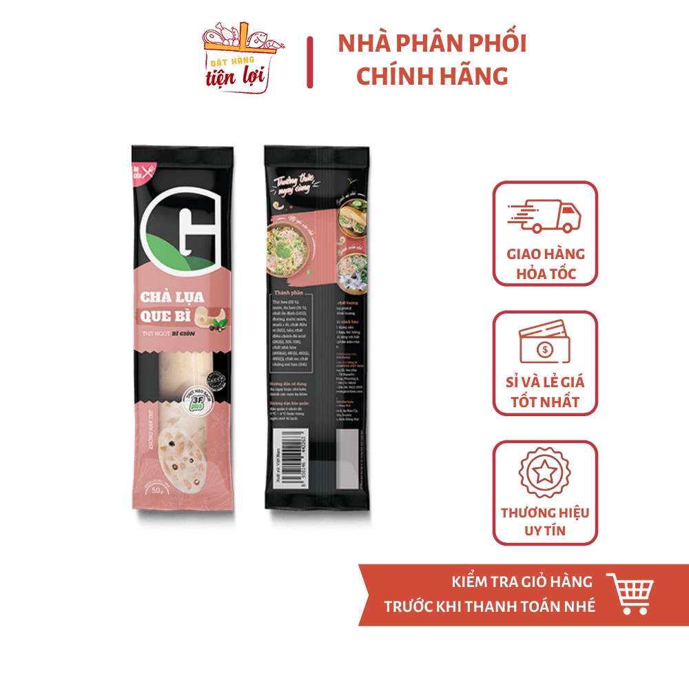 Chả lụa bì que/ bì ớt xiêm xanh G Kitchen cây 50g