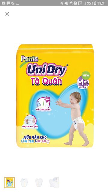 Tã quần UniDry M60/ L54/ XL48/ XXL44