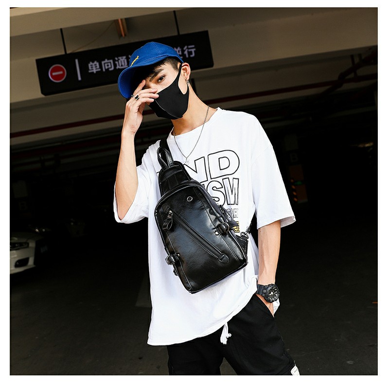 Túi Đeo Chéo Nam da Pu Chống Nước Chống Trầy Cao Cấp | Túi Xách Đeo Chéo Nam | Trạm Shop | BigBuy360 - bigbuy360.vn