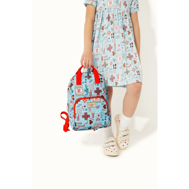 Cath Kidston - Ba lô cho bé /Kids Medium Backpack - Patchwork Ditsy - Blue -1053548