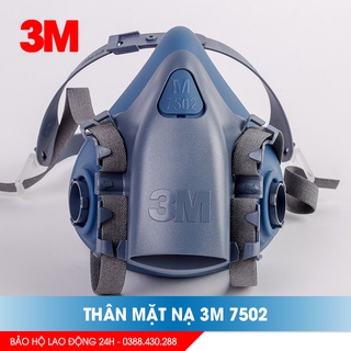 [Trọn Bộ] Mặt Nạ Phòng Độc Chống Bụi 3M 7502 (Sử Dụng Phin Lọc 6001 - Hàn Quốc)