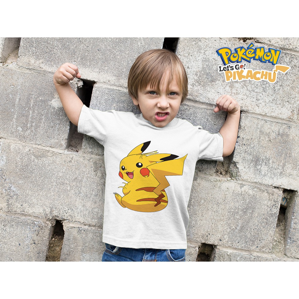 Áo thun Cotton Unisex - Movie - Pikachu - Pikachu vui vẻ