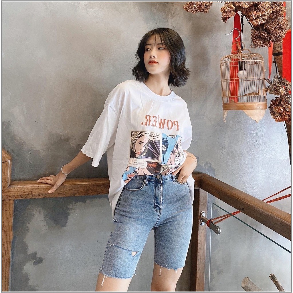 quần jean ngố rách 1 BÊN CẮT + XẺ SIÊU ĐẸP 2184 H22-08