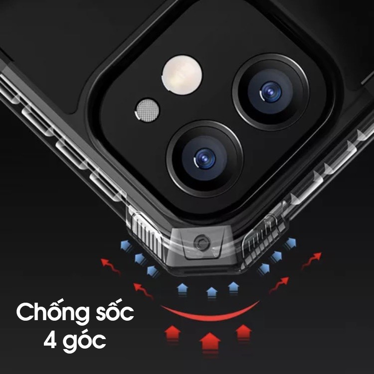 Ốp lưng IPAKY cho iPhone 11/ 11 Pro/ 11 Pro Max/ 12/ 12 Pro/ 12 Pro Max - Mặt lưng trong, Chống sốc