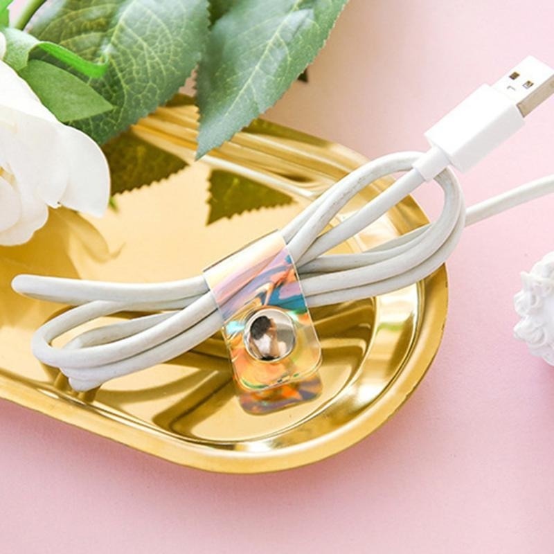 1/ 3 Kẹp PVC trong suốt mày laser để khóa dây cáp tiện lợi