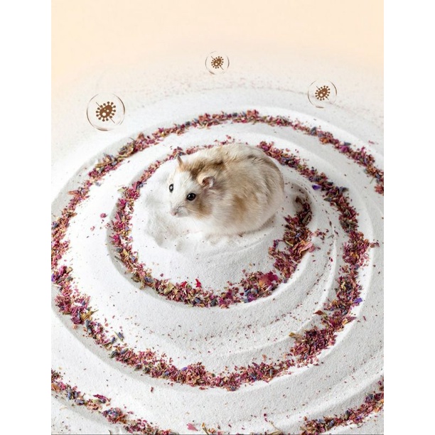 Cát tắm khử mùi mix hoa 2kg cho hamster