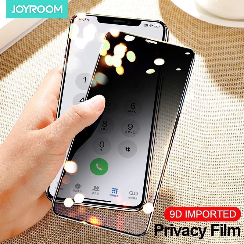 Kính Cường Lực Chống Nhìn Trộm Joyroom iPhone 11/11Pro/Promax/X/Xs Max Chống Trầy Xước,Hạn Chế Vân Tay Tia Sáng Xanh