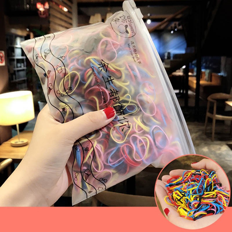 Cuộn 500 Dây Thun Buộc Tóc Sử Dụng Một Lần Dành Cho Bé