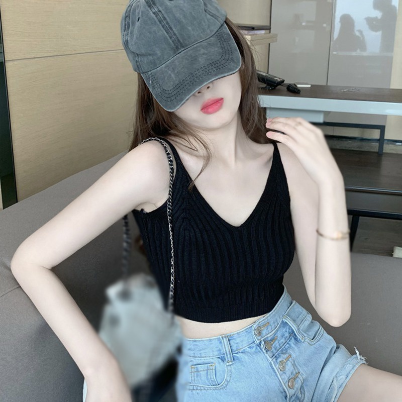 Áo Croptop Sát Nách Màu Sắc Đơn Giản Thiết Kế Ôm Sát Tôn Dáng