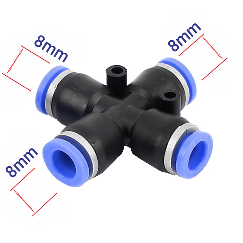 Nối ống phun sương, khí nén chữ T 8mm