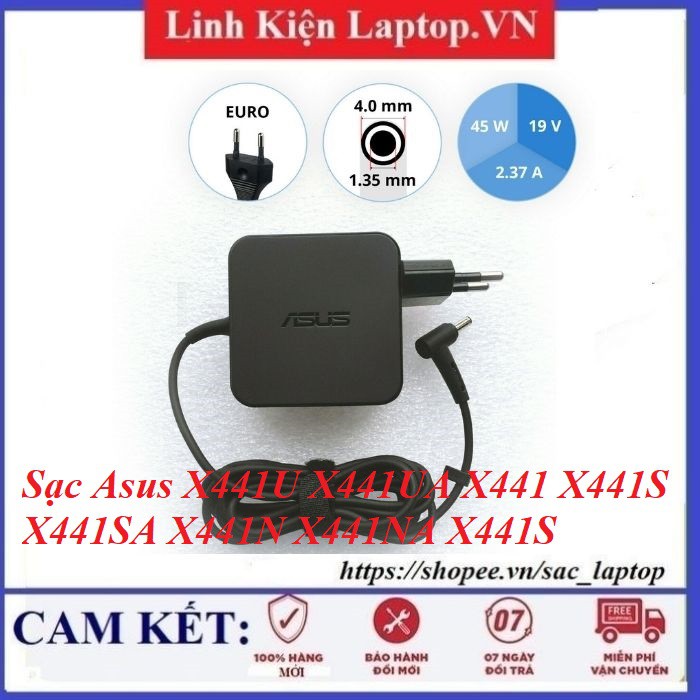 ⚡️Sạc Laptop Asus X507MA X507M X407 X407UA X407UB X509 X509F chân sạc 4.0mm*1.35mm chất lượng cao - nhập khẩu