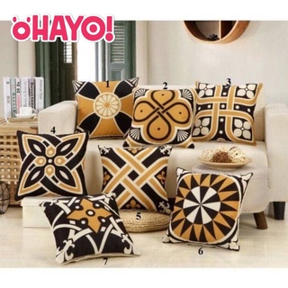 Gối tựa lưng Sofa vuông vải bố canvas trang trí Decor nhà cửa OHAYO cao cấp chống bẩn vỏ gối kèm ruột gối