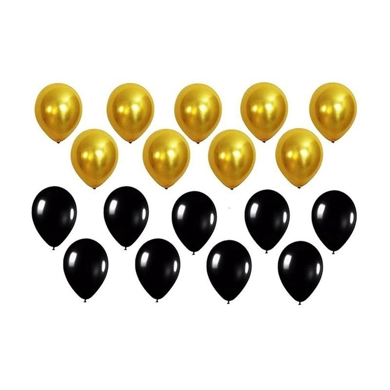 Bong BóNg GiấY MàU Đen Và VàNg Trang Trí TiệC Sinh NhậT