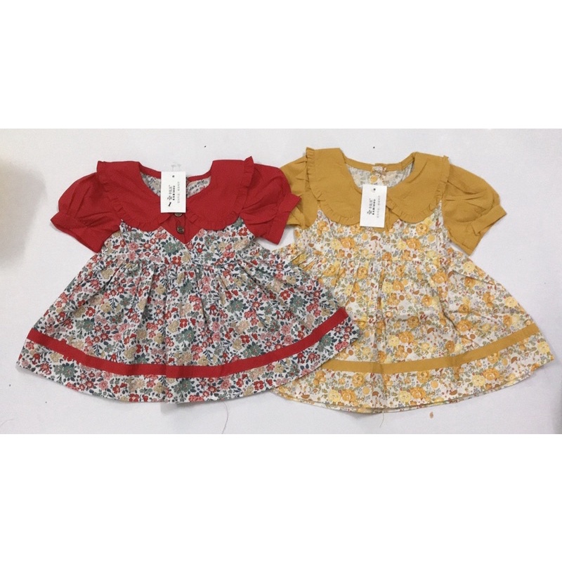 ( sét váy + mũ) Váy cho bé gái size từ 9 – 20kg, đầm bé gái dáng xòe thắt nơ dễ thương xinh xắn. Ảnh và video thật.