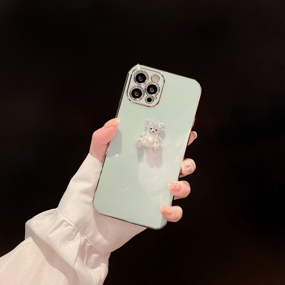 Ốp Điện Thoại Hình Gấu Đơn Giản Cho iPhone 13 11 12 X XR XS max 12promax 13promax 11promax 13 pro 8plus