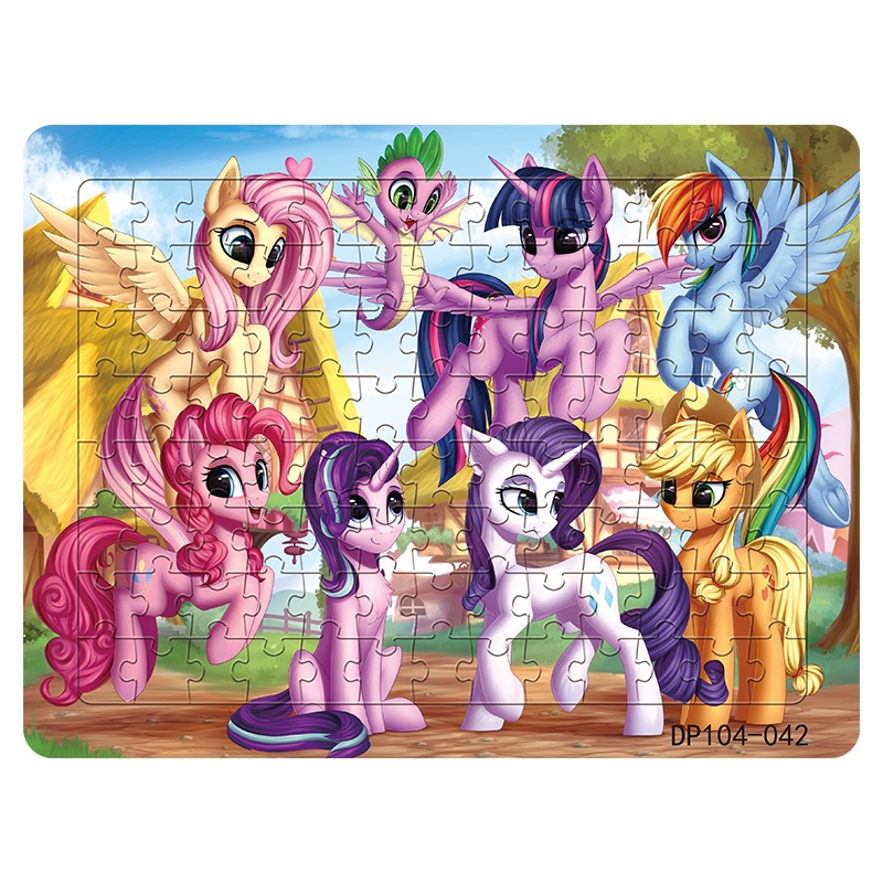 Bộ Đồ Chơi Xếp Hình Công Chúa Nhỏ 3 + Gồm 104 Mảnh Ghép Đáy Giáo Dục Sớm Cho Bé