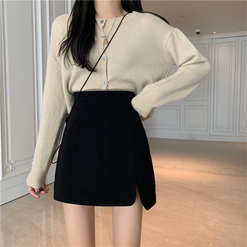 Chân váy chữ a ngắn xẻ bên có quần trong_216 | BigBuy360 - bigbuy360.vn