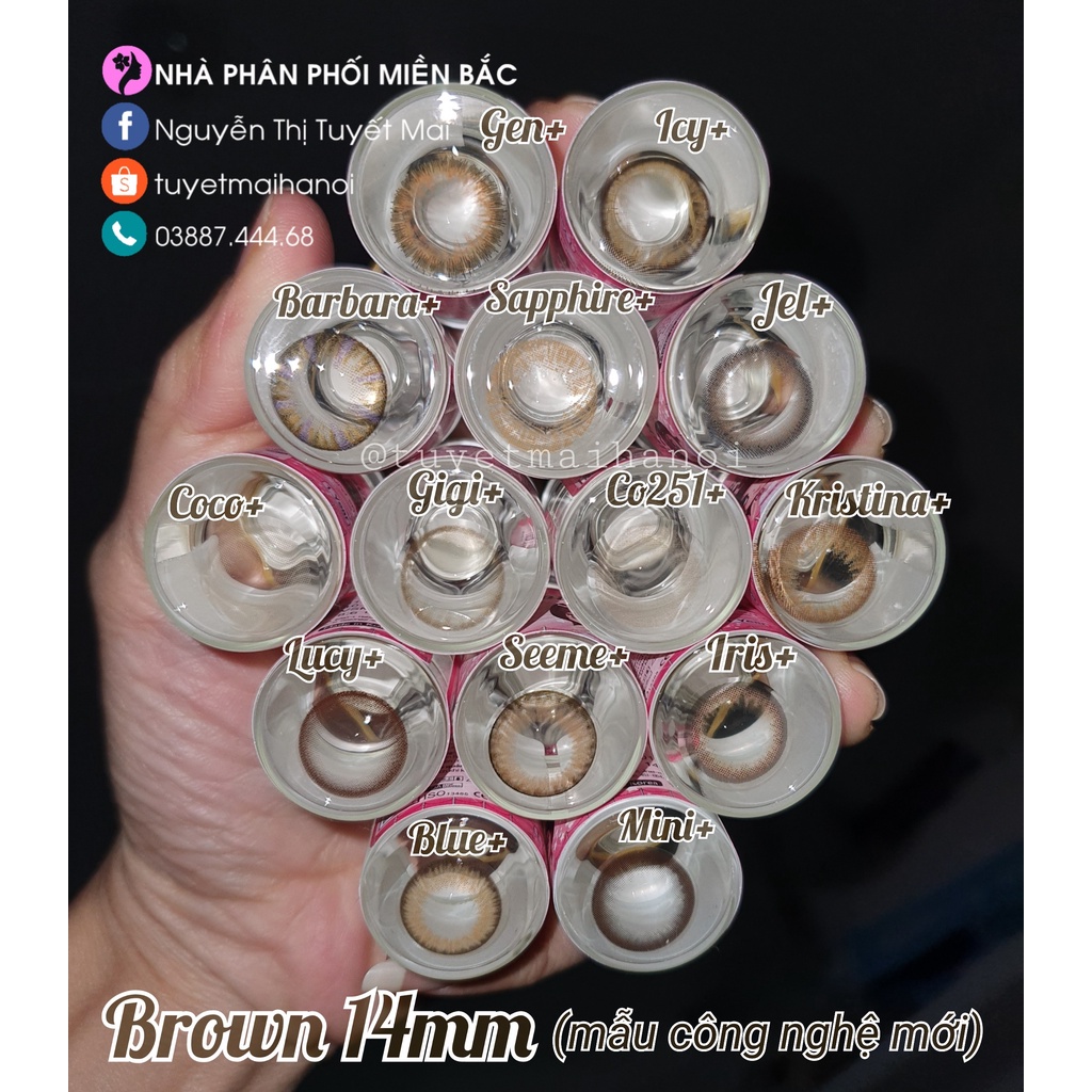 KÍNH ÁP TRÒNG Chính Hãng Vassen Sexy Me Hàn Quốc - Trọn bộ combo lens đầy đủ