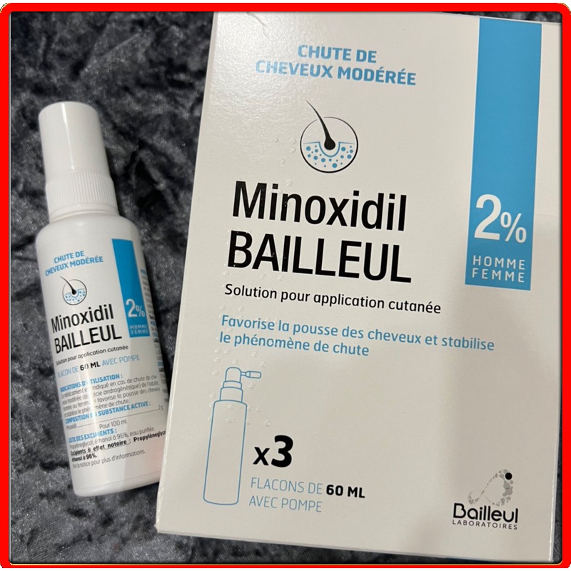 Mọc Tóc Nhanh Chóng - An Toàn. Lọ Xịt Minoxidil Bailleul 2% - Nhập khẩu Pháp. Giảm Rụng Tóc Và Kích Thích Mọc Tóc
