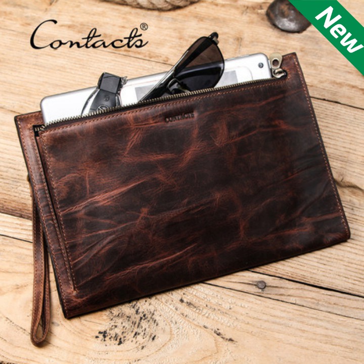 Contact HOT!! Genuine Leather Bags Men High Quality MC1007 - Túi Da Bò Kiểu Balo Đựng IPAD