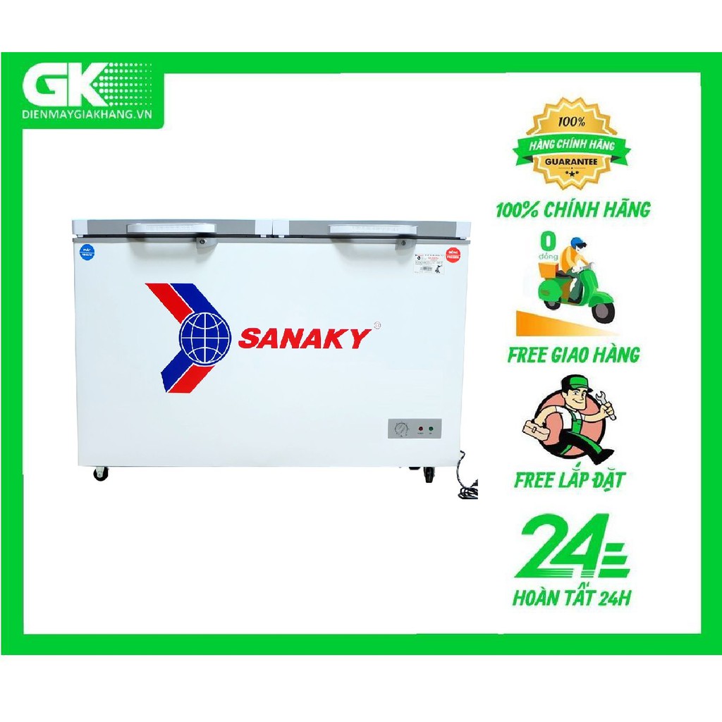 Tủ đông Sanaky VH-2599W2K 2 NGĂN 1 ĐÔNG 1 MÁT,2 CÁNH MỞ,195 LÍT