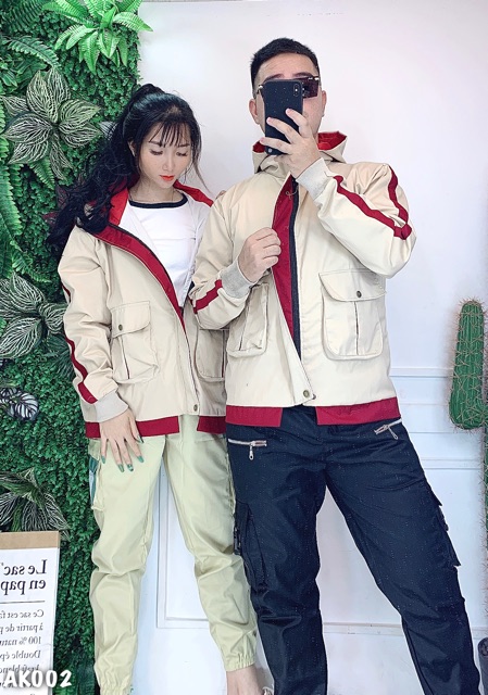 🌈𝐆𝐈𝐀́ 𝐗𝐔̛𝐎̛̉𝐍𝐆💢002 Áo Khoác KAKI - Hàng 2 Lớp Kem Phối Đỏ Siêu Hot. Unisex - Hottrend - Mẫu Mới | BigBuy360 - bigbuy360.vn