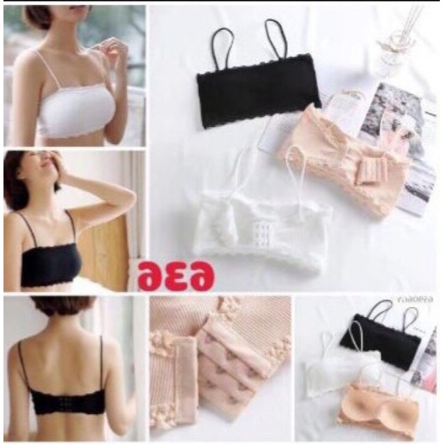 Áo bra nữ quây 2 dây,phối ren cực xinh 636(có móc cài quai trong)