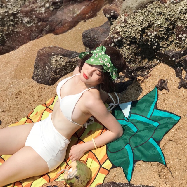 Bikini Đồ Bơi 2 Mảnh Tam Giác Quần Cao Nhún GK0215 (Ảnh Thật)