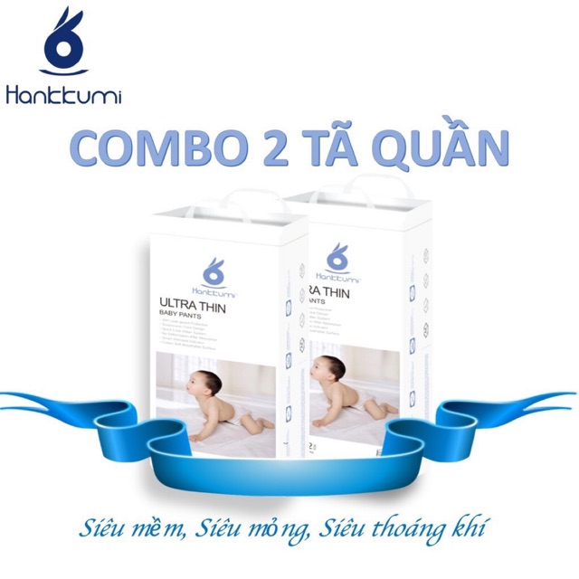 Combo 2 Bỉm Quần Hankkumi nhập khẩu chân ái cho các mom bỉm sữa M42/L40