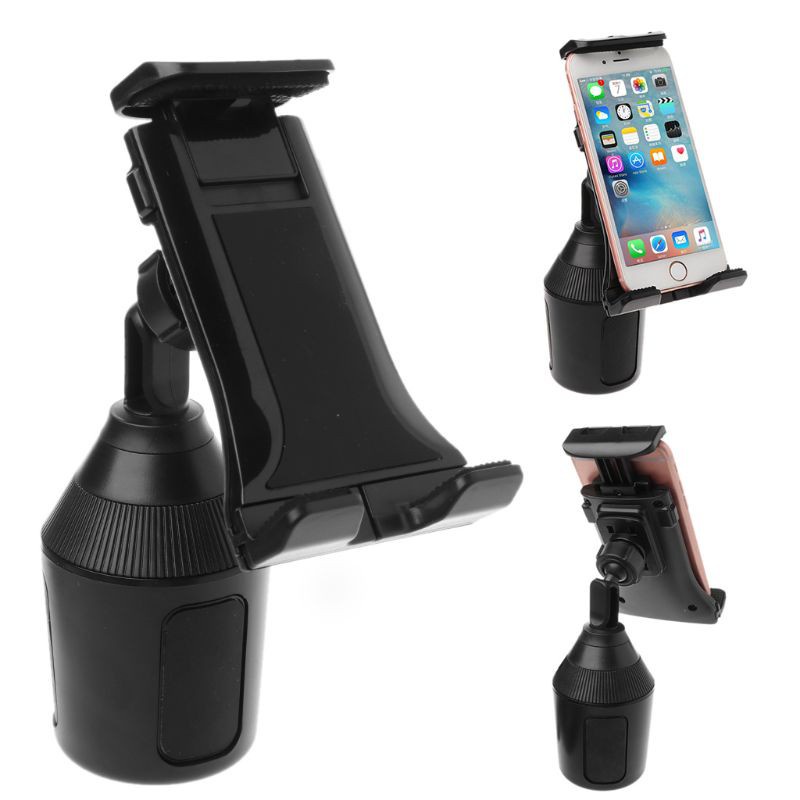 Alli Universal Adjustable Car Cup Holder Mount Cradle for iphone iPad Samsung Galaxy Xiaomi Huawei 3.5&quot;-11&quot; Cellphone or Tablet