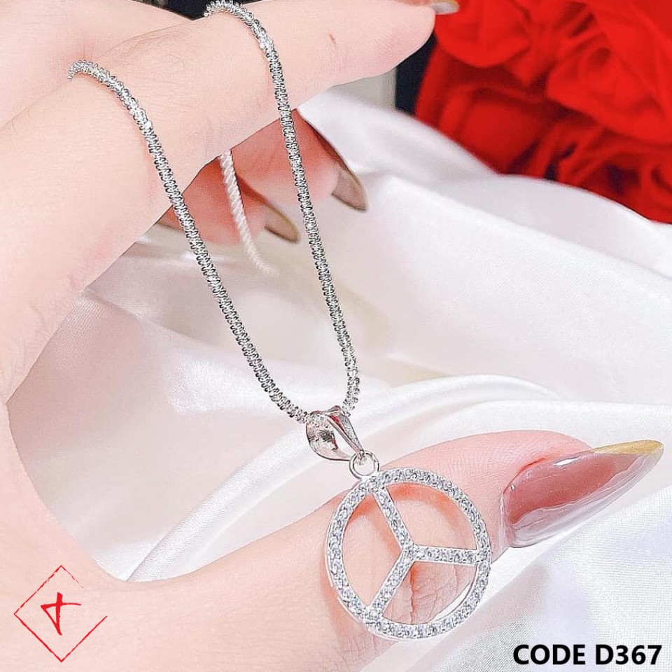 Dây chuyền bạc hình logo Mers M e r c e d e s TIMS D367