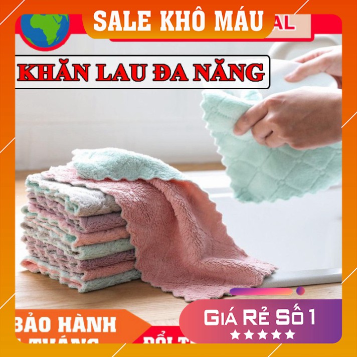 Khăn Lau ❣️𝑭𝒓𝒆𝒆𝒔𝒉𝒊𝒑❣️ Khăn lau đa năng. &gt;&gt; SỈ 10 Cái &lt;&lt;Siêu mềm mịn thấm nước, chống dính dầu mỡ, kháng khuẩn