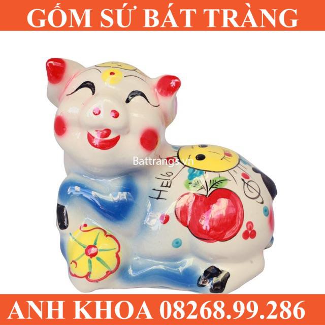 Heo đất tiết kiệm - Gốm sứ Bát Tràng Anh Khoa