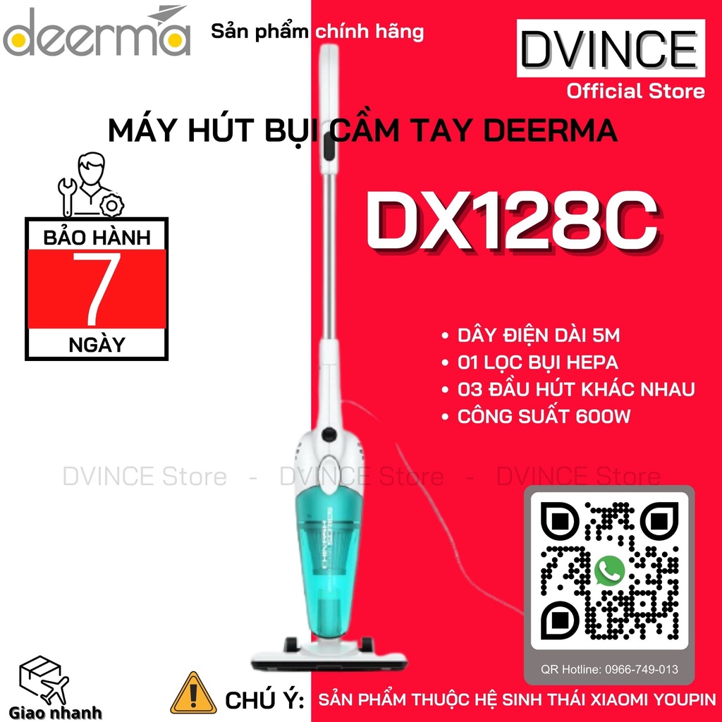 Máy Hút Bụi Cầm Tay DEERMA DX128C (Bảo Hành 7 Ngày) - Hàng Chính Hãng | DVINCE Store