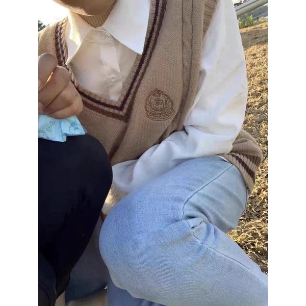 Áo gile ulzzang Schools Rick Kis style Hàn Quốc