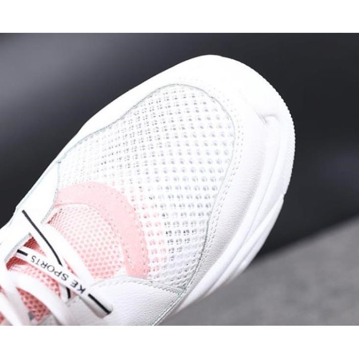 [hồng 38] Giày sneaker bánh mì nữ ulzzang trắng lưới thoáng khí độn đế tăng chiều cao 8cm Hàn Quốc chất lượng tốt -v12