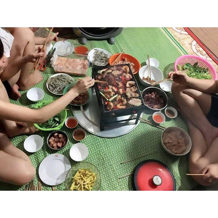 BẾP NƯỚNG THAN HOA VUÔNG BBQ CAO CẤP