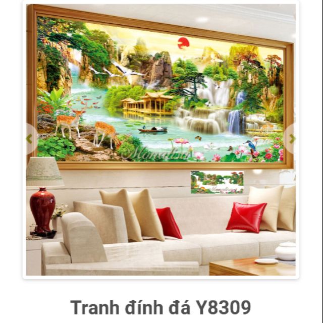 Tranh đính đá phong cảnh y8309 (120×60) y8310 (160×75) y8311 (200×95)