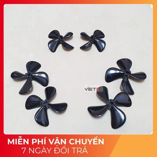 Cặp chân vịt nhựa 4 lá thuận nghịch size 50mm/55mm/60mm trục 4mm cho tàu/cano điều khiển từ xa