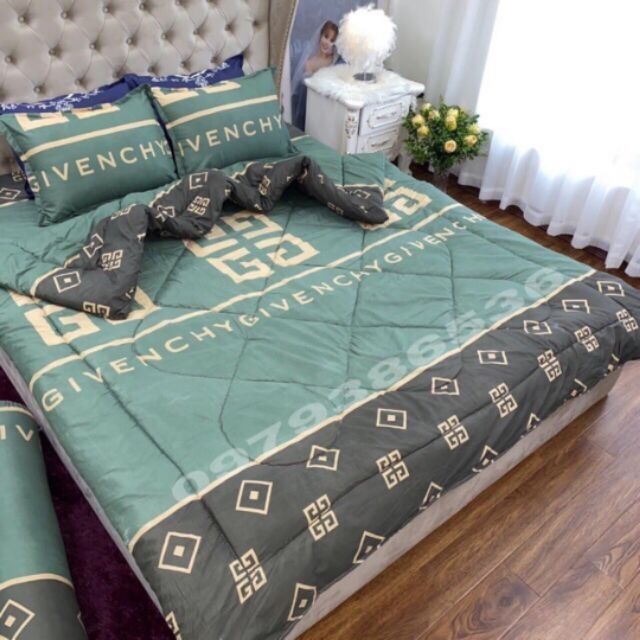 [GIÁ HỦY DIỆT]Trọn  Bộ Chăn Phao 5 Món Ga Gối Poly loại 1 Chăn Bông Như Hình [Loại Bông Dày] ( được chọn mẫu) | BigBuy360 - bigbuy360.vn