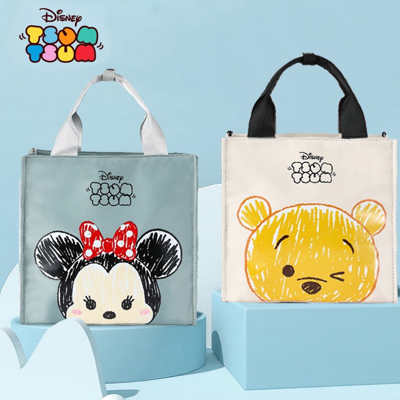 Túi đựng đồ dùng cỡ lớn có móc treo xe đẩy em bé in hình chuột Mickey