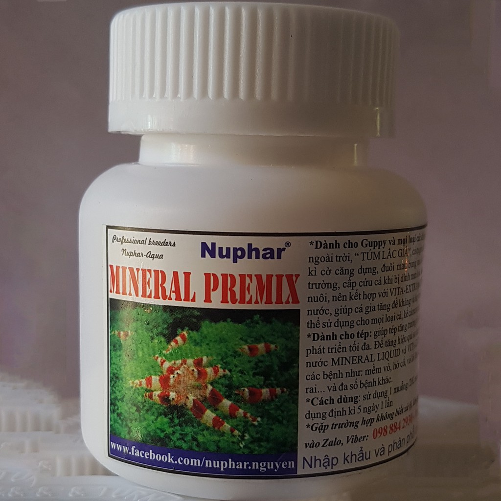 Nuphar Mineral Premix - Khoáng Chất Tổng Hợp Cho Cá Tép