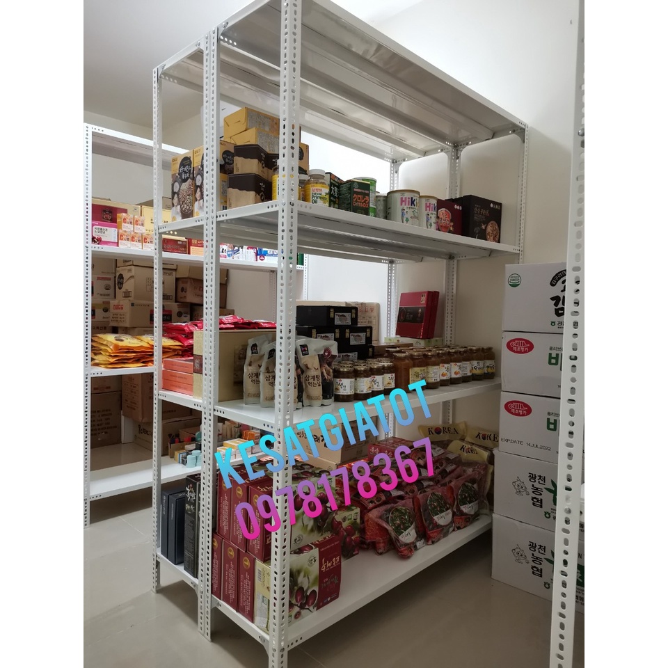 Kệ sắt V lỗ Đa năng Nhiều Màu - màu trắng, màu đen