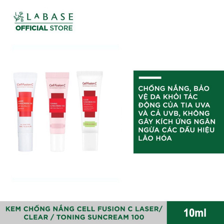 Kem chống nắng Cell Fusion C Clear Sunscreen mini size 10ml Q9
